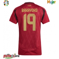 Camiseta Bélgica Johan Bakayoko #19 Primera Equipación para mujer Eurocopa 2024 manga corta